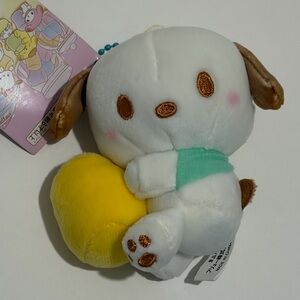 Sanrio Pochacco Toasted Marshmallow Mochi Feel Plush Charm/Keychain.